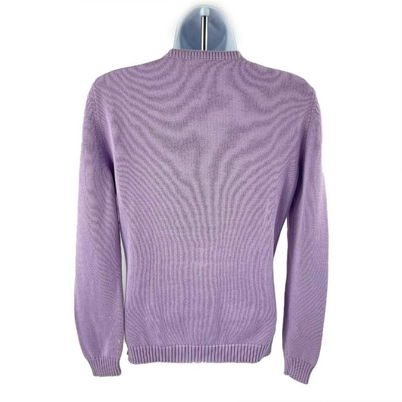 Mary Katrantzou - Crystal Flower Knit Sweater Top - Lilac, Purple, Grey - S - Picture 6 of 13